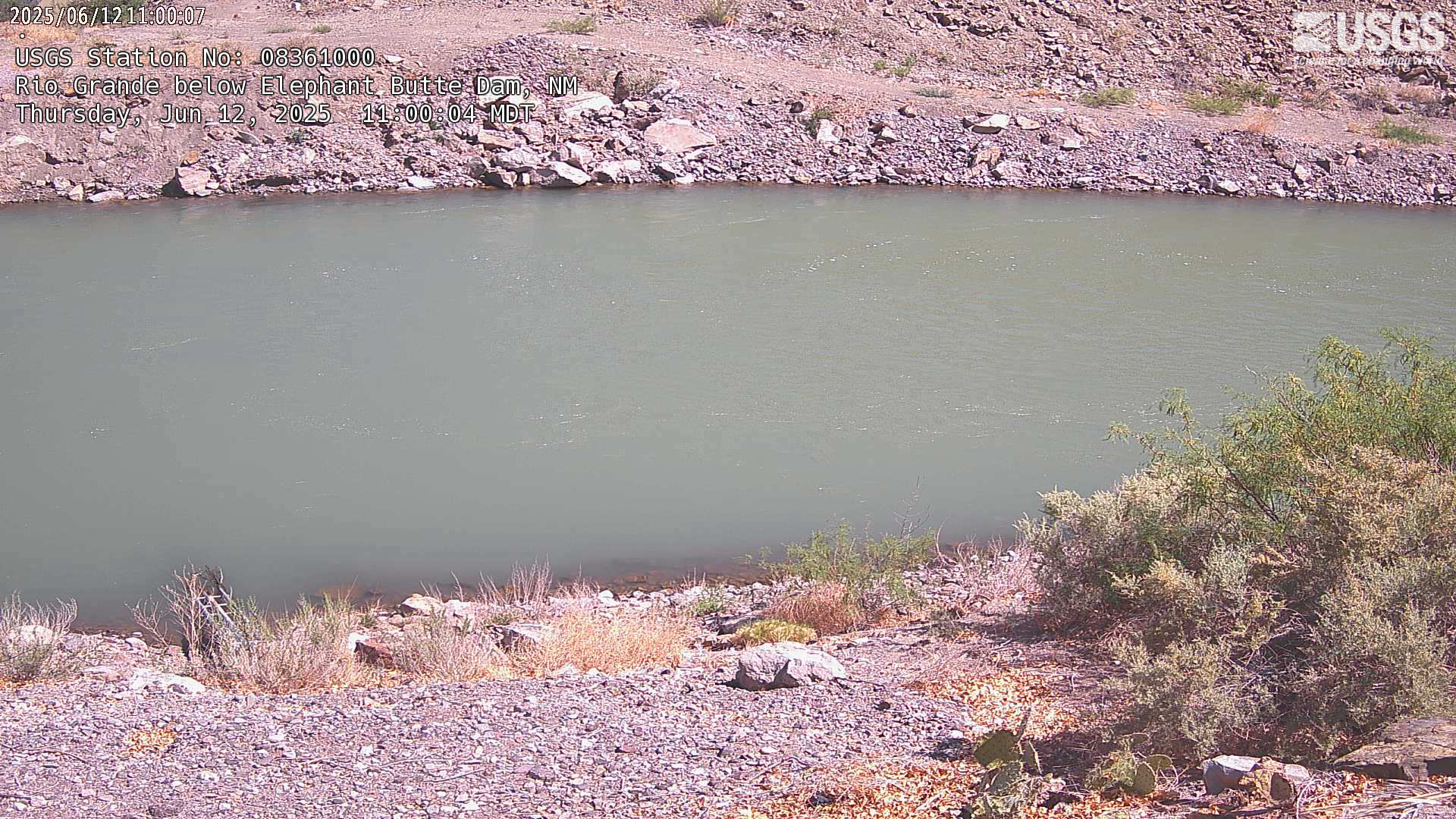 Rio Grande Webcam Below Elephant Butte Dam, NM